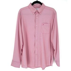 Southern Tide Pink Gingham Intercoastal Performance Shirt Men's Large EUC